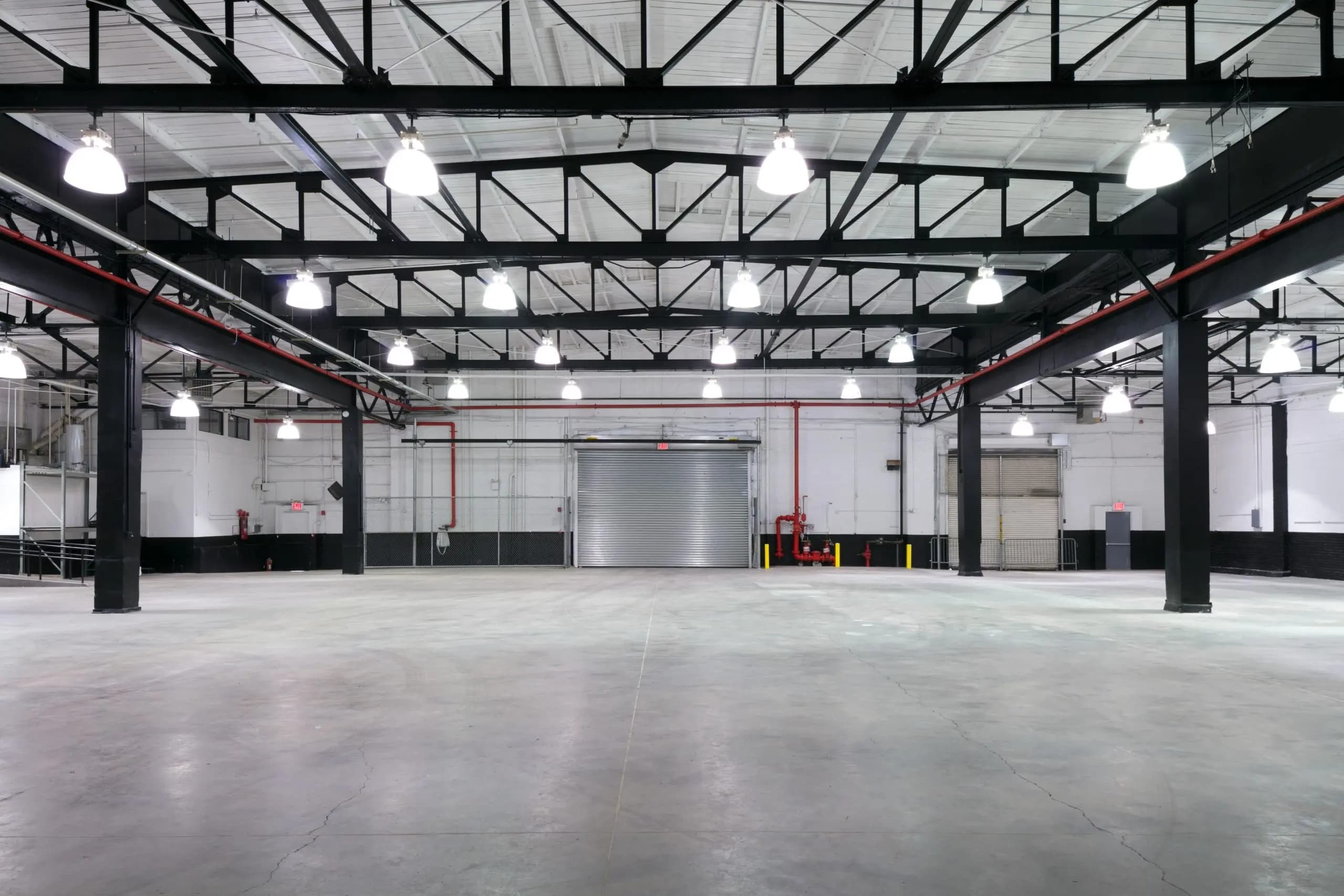 Warehouse facility background showing logistics capabilities